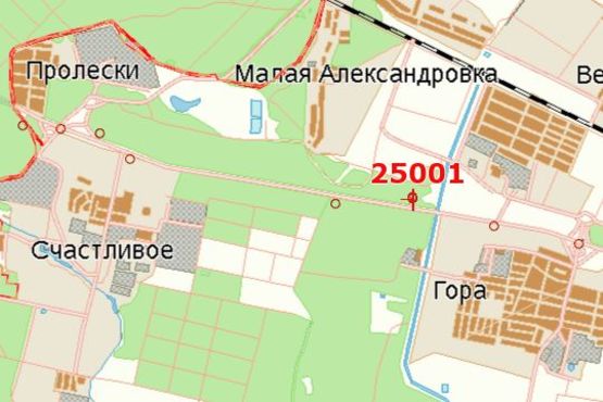Схема рекламної площини за адресою Київ - Бориспіль, 17км+160м до Києва  (№4 зліва) (в напр. Борисполя)