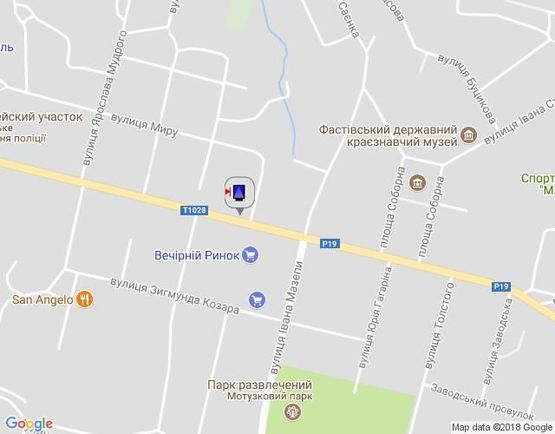 Схема рекламной плоскости по адресу г.Фастов, ул.Соборная, 38