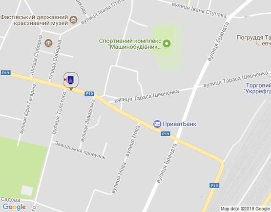 Схема рекламної площини за адресою г.Фастов, ул.Соборная, 29