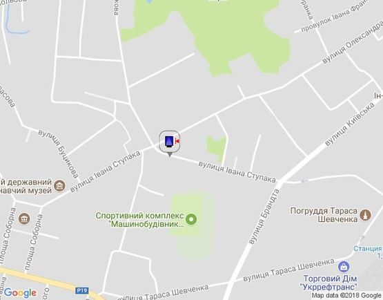 Схема рекламної площини за адресою г.Фастов, ул.Радянская, 16