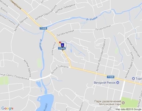 Схема рекламной плоскости по адресу г.Фастов, ул.Героев Танкистов, ГАИ