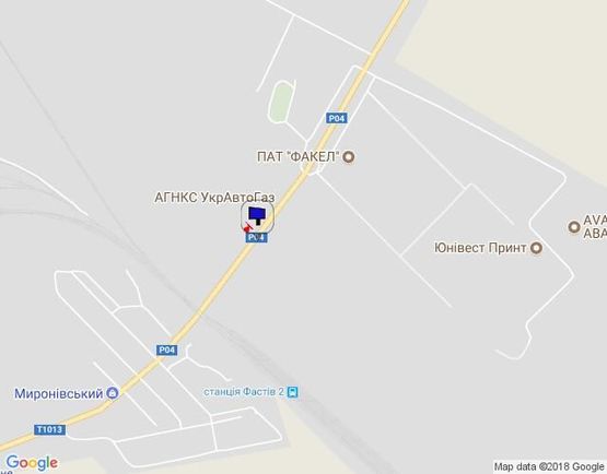 Схема рекламной плоскости по адресу г.Фастов, Кольцевая дорога, жилмасив Мироновский парк,300м.от ул.Ломоносова,выезд на Б.Церковь