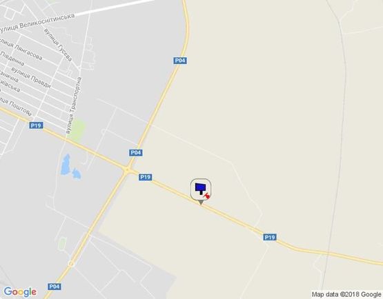 Схема рекламної площини за адресою г.Фастов,  ул.Якубовского, выезд, въезд на Киев