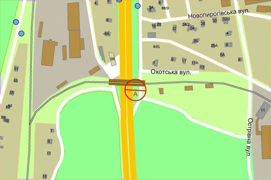 Схема рекламної площини за адресою Столичное шоссе (ст т/о "Вольво")