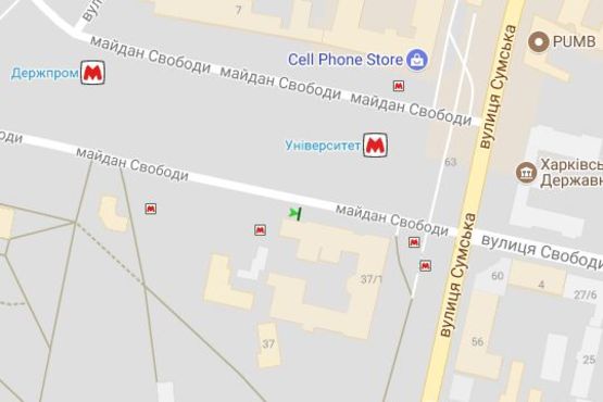 Схема рекламной плоскости по адресу Свободи пл., №2