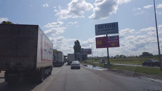 Схема рекламной плоскости по адресу Большая окружная светофор рынок Столичный