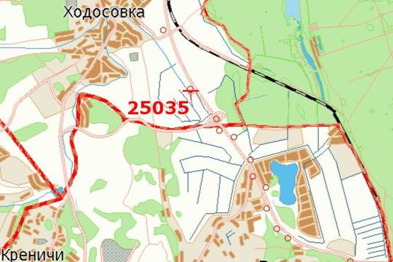 Схема рекламної площини за адресою Київ - Обухів, 12км + 100м від Києва (в напр. Києва)