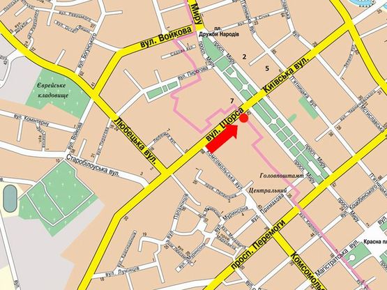 Схема рекламной плоскости по адресу ул Мазепы, 4, маг. Интератлетика (сторона А)