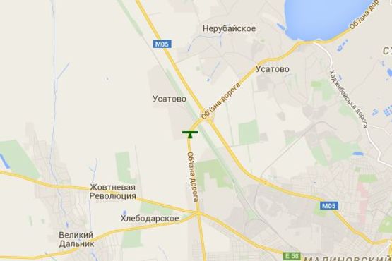 Схема рекламной плоскости по адресу Об'їздна дорога, км. 20+100 (в напр. траси Київ - Одесса)