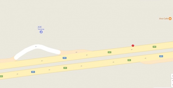 Схема рекламной плоскости по адресу Житомирская трасса , в направлении из Киев, за с.Мила перед заправкой UPG, за 250 м. от загародного комплекса "Бабушкин Сад",7км+600метров, правая