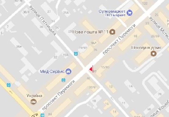 Схема рекламной плоскости по адресу Победы, пр., 93