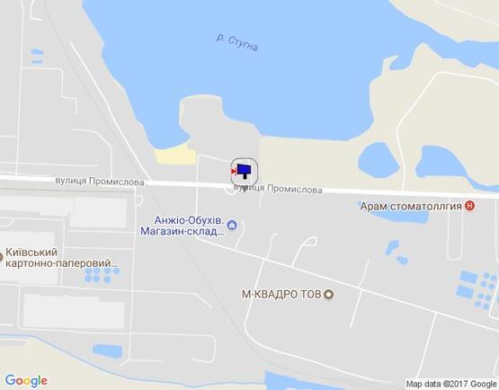 Схема рекламной плоскости по адресу м. Обухів, вул.Промислова, 14,  біля АЗС ANP