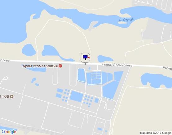 Схема рекламной плоскости по адресу м. Обухів, вул.Промислова, 16, на зупинці громадського транспорту "Стугна"