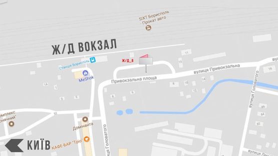 Схема рекламной плоскости по адресу Ж/д вокзал, Привокзальна площа