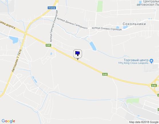 Схема рекламной плоскости по адресу Об'їздна дорога(Lv053)