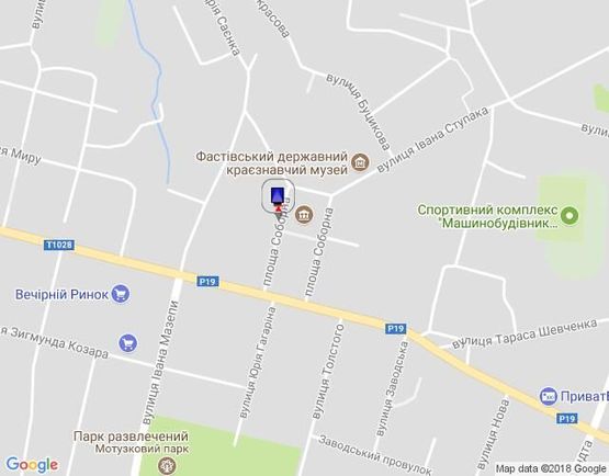 Схема рекламної площини за адресою г.Фастов, ул.Радянская, 1