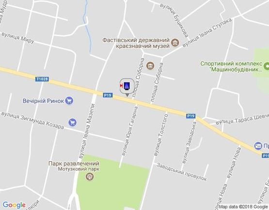 Схема рекламної площини за адресою г.Фастов,  ул. Соборная, Торговый центр Фастов Сити, м-н Фора,