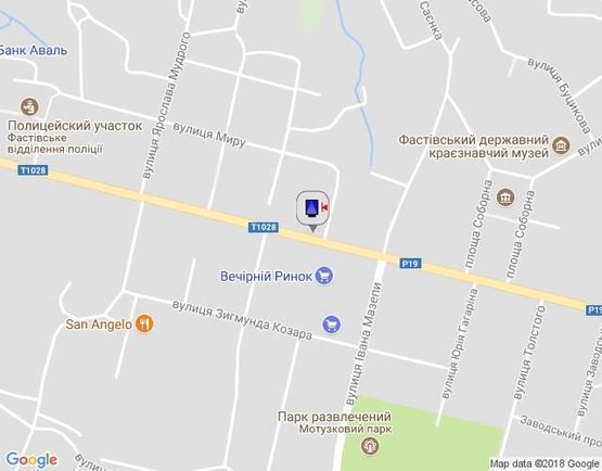 Схема рекламної площини за адресою г.Фастов, ул.Соборная, 38