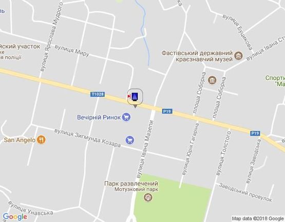 Схема рекламної площини за адресою г.Фастов, ул.Соборная, 43, Вечерний рынок