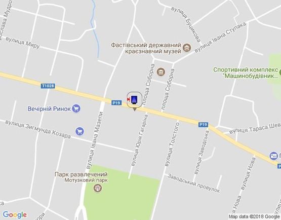 Схема рекламної площини за адресою г.Фастов, ул.Соборная, 33