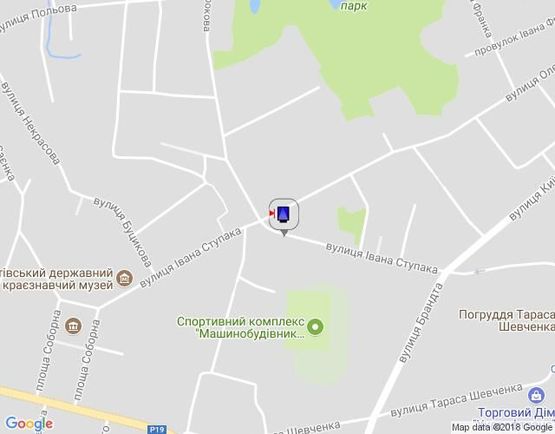 Схема рекламной плоскости по адресу г.Фастов, ул.Радянская, 16