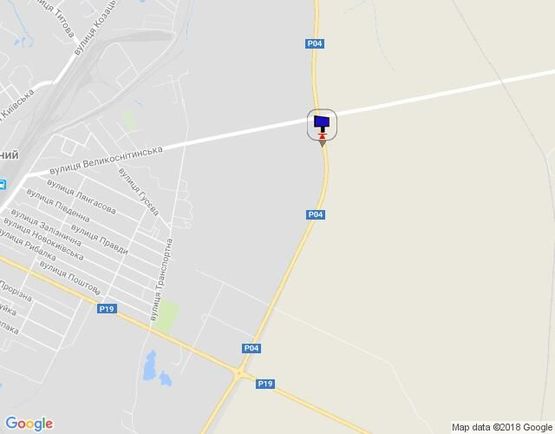 Схема рекламной плоскости по адресу г.Фастов,  перекресток ул.Великоснетинская и Кольцевая дорога