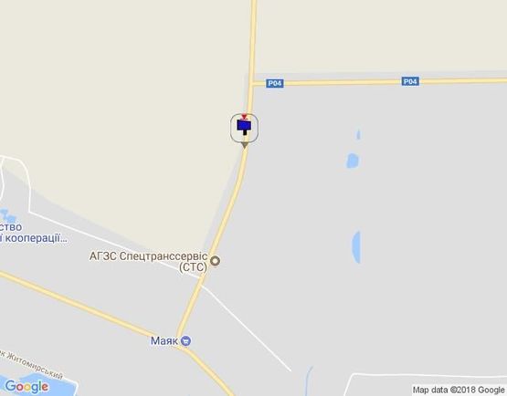 Схема рекламной плоскости по адресу г.Фастов,  ул.Бышевская, 3