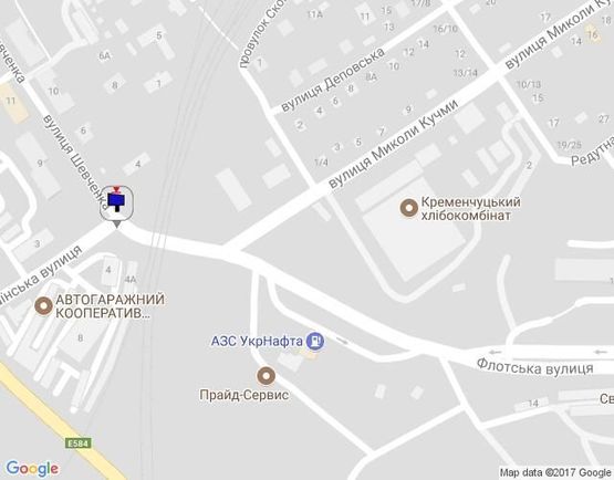 Схема рекламної площини за адресою ул. Шевченко перекр.  с ул. Украинской и ул. Большой Набережной, р-н Автовокзала, Приднепровского рынка и Крюковского моста