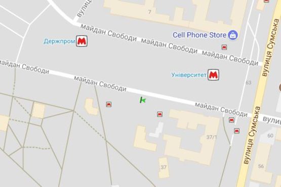 Схема рекламной плоскости по адресу Свободи пл., №3