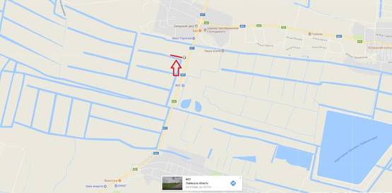 Схема рекламной плоскости по адресу Об'їзна М-06, Київ-Чоп, на вїзді в с.Малі Підліски в сторону Києва 2