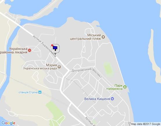 Схема рекламной плоскости по адресу м. Українка, вул. Київська-Будівельників,8