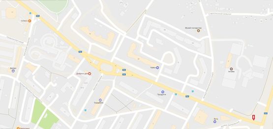 Схема рекламної площини за адресою 30 м. после поворота с ул. Набережной