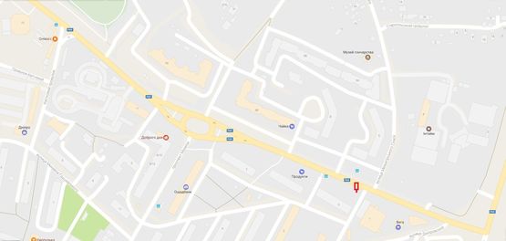 Схема рекламної площини за адресою Перед поворотом на ул. Шолуденко, 3