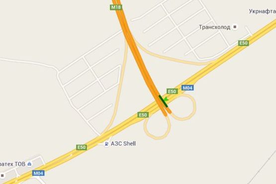 Схема рекламної площини за адресою Дніпро - Донецьк (8 км. до Дніпра)