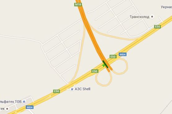 Схема рекламної площини за адресою Дніпро - Донецьк (8 км. від Дніпра, в напр. Донецька)