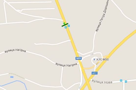 Схема рекламной плоскости по адресу Жовківська вул. (в'їзд у Львів)