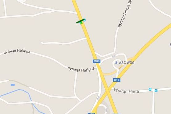 Схема рекламної площини за адресою Жовківська вул. (виїзд зі Львова)