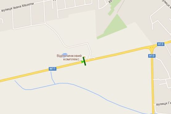 Схема рекламной плоскости по адресу Городоцька вул., - Шегини, трасса М-11, км. 10+900 (напр. на Львів, к "Метро" и "Эпицентру")