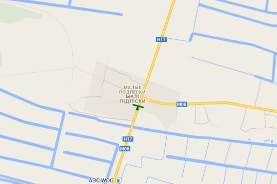 Схема рекламной плоскости по адресу Київ - Чоп, км. 527+157 (9 км. до Львова)