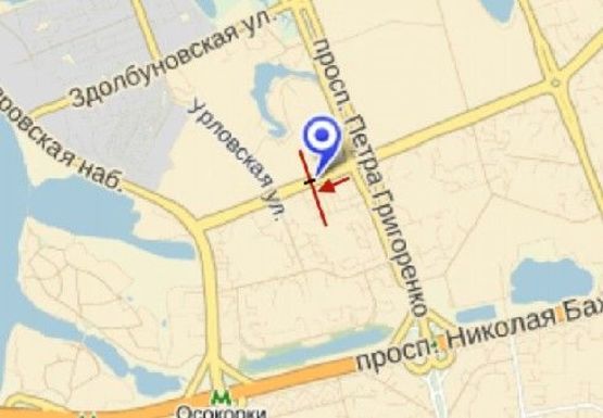 Схема рекламной плоскости по адресу Ахматовой Анны ул., 35