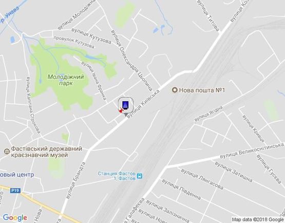 Схема рекламной плоскости по адресу г.Фастов, ул. Кирова, 5-9