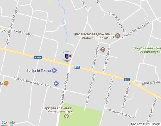 Схема рекламной плоскости по адресу г.Фастов, ул.Соборная, 34, Вечерний рынок