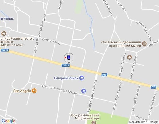 Схема рекламної площини за адресою г.Фастов, ул.Соборная, 38