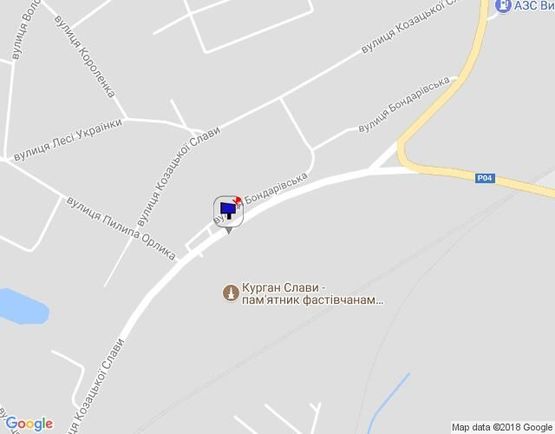 Схема рекламной плоскости по адресу г.Фастов, ул.Щербакова, 69