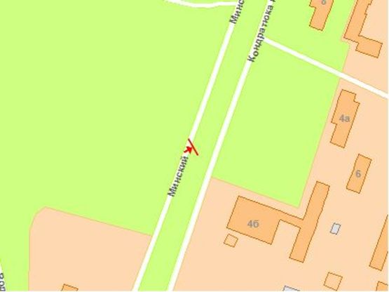 Схема рекламної площини за адресою Минский пр. 4а