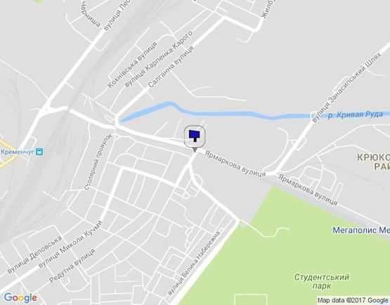 Схема рекламной плоскости по адресу ул. Ярмарочная, перекрёсток с ул. Говорова, район авторынка и ж/д переезда, направление на авторынок