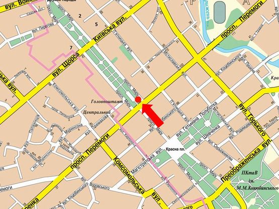 Схема рекламной плоскости по адресу триедр проспект Мира х проспект Победы маг Алло (сторона B)