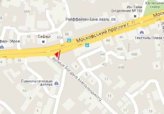 Схема рекламной плоскости по адресу Московский пр., 40