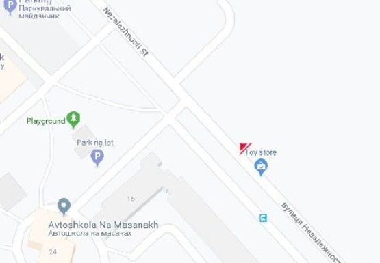 Схема рекламної площини за адресою Независимости ул. (напротив дома 16)