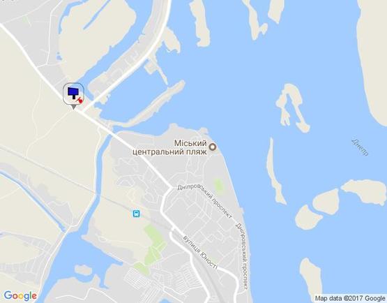 Схема рекламной плоскости по адресу В'їзд в Українку з Києва,  поворотом  на дамбу